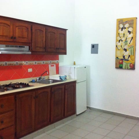 Comfort Apartment | Private kitchen | Full-size fridge, oven, stovetop, espresso maker