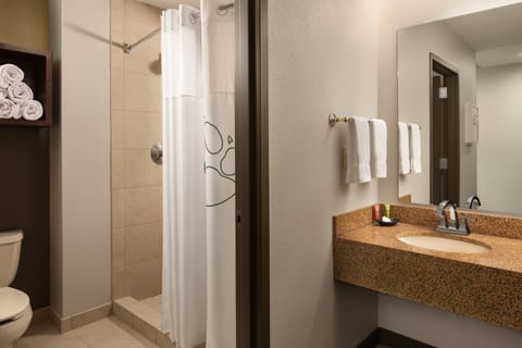 Room, Fireplace (Whirlpool Fireplace-Waterpark) | Bathroom | Combined shower/tub, designer toiletries, hair dryer, towels