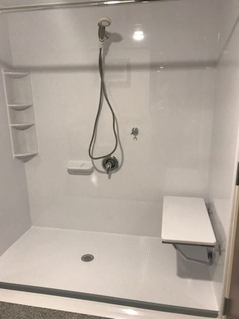 Room, 1 King Bed, Accessible, Non Smoking (Roll-in Shower) | Bathroom shower