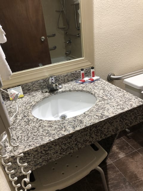 Standard Room, 1 King Bed, Accessible | Bathroom sink