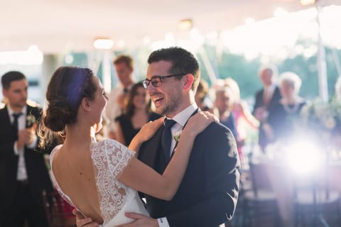 Outdoor wedding area