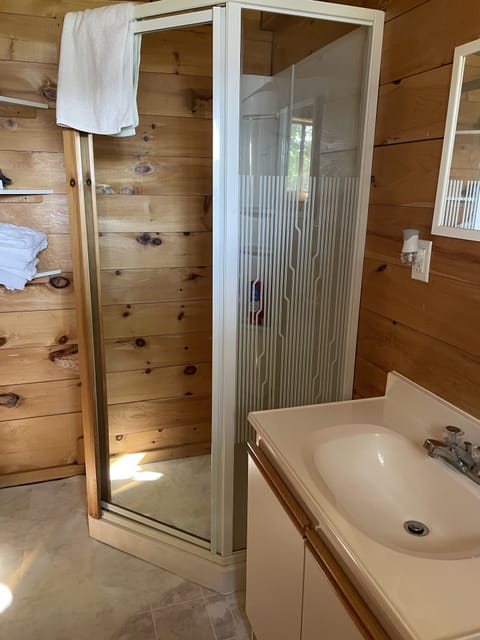 Cabin, 2 Bedrooms, Lake View | Bathroom | Towels