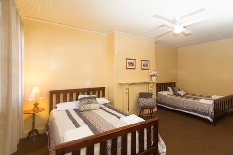 Standard Twin Room, 2 Double Beds, Shared Bathroom | Free WiFi, bed sheets