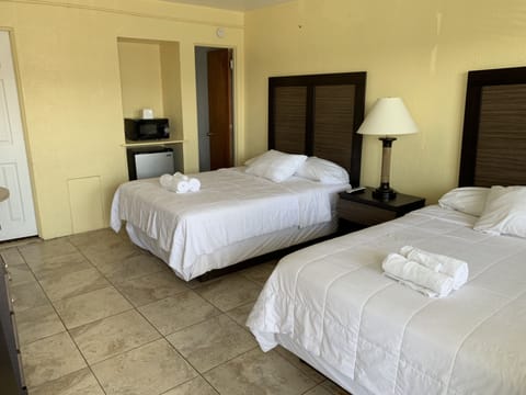 Standard Room, 2 Double Beds, Pool View | Iron/ironing board, free WiFi