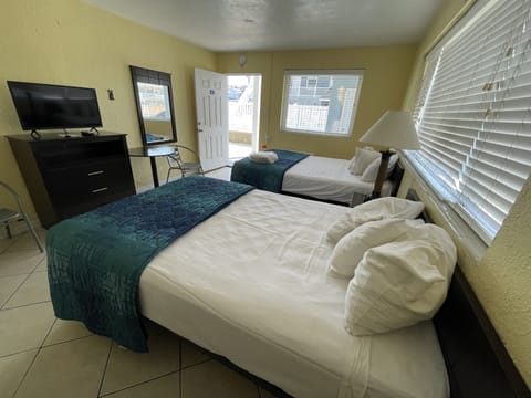 Standard Room, 2 Double Beds, Kitchenette, Pool View | Iron/ironing board, free WiFi