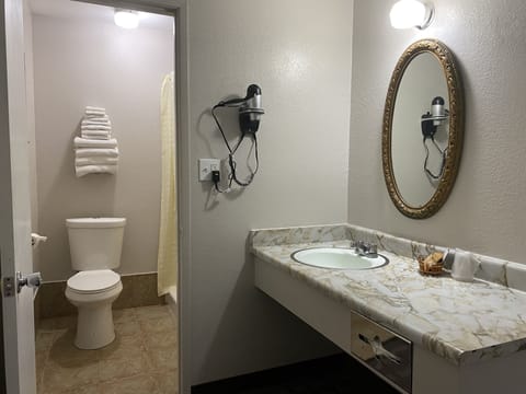 Standard Room, 1 King Bed | Bathroom | Shower, free toiletries, hair dryer, towels