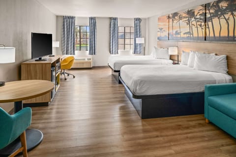 Studio Suite, 2 Queen Beds, Non Smoking | In-room safe, desk, laptop workspace, blackout drapes