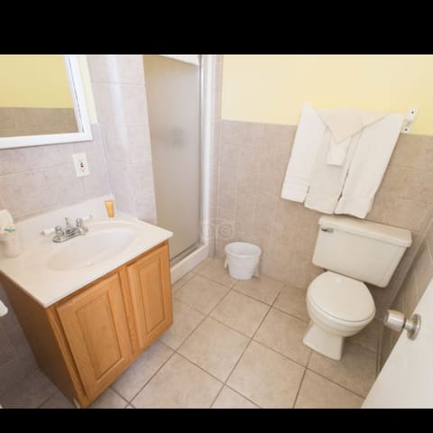 Standard Room, 2 Double Beds | Bathroom amenities | Shower, free toiletries, towels