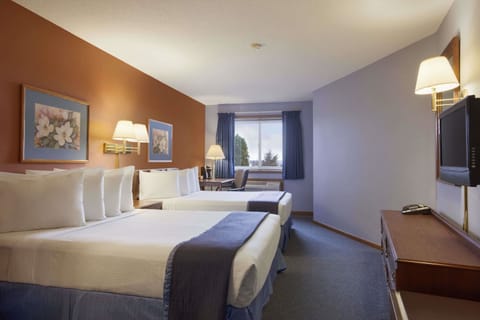 Standard Room, 2 Queen Beds | In-room safe, desk, free WiFi, bed sheets