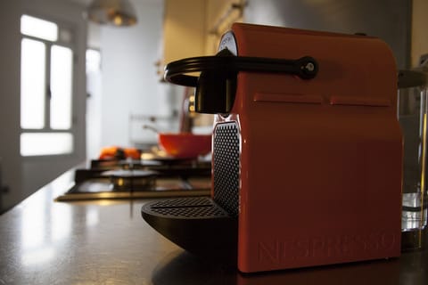 Loft, Balcony | Private kitchen | Full-size fridge, microwave, oven, stovetop