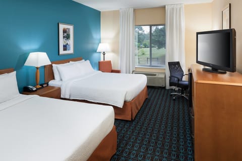 Room, 2 Queen Beds | Hypo-allergenic bedding, desk, laptop workspace, blackout drapes