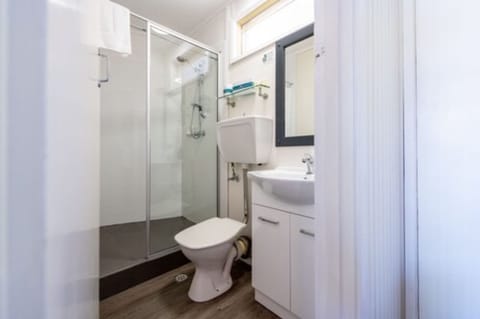 Family Room | Bathroom | Shower, free toiletries, hair dryer, towels