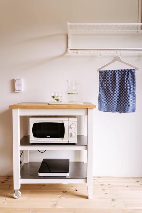 Design Apartment | Private kitchen | Fridge, microwave, highchair