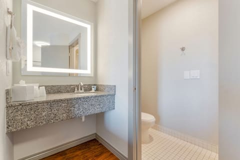 Room, 2 Queen Beds, Non Smoking | Bathroom | Free toiletries, hair dryer, towels, soap