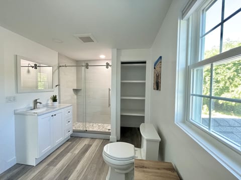 Premium Suite | Bathroom | Shower, free toiletries, hair dryer, towels