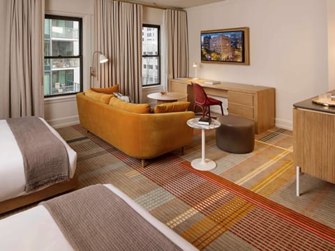 Deluxe Room, 2 Queen Beds, View (Nespresso, Walk-in Closet) | Hypo-allergenic bedding, minibar, in-room safe, desk