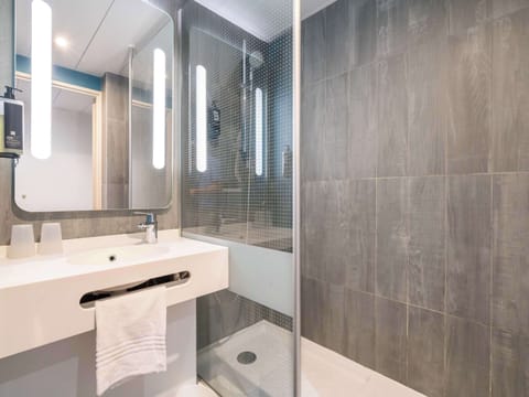 Room, 2 Double Beds | Bathroom | Eco-friendly toiletries, hair dryer, towels