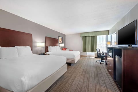 Standard Room, 2 Queen Beds, Non Smoking, Refrigerator & Microwave | Desk, laptop workspace, blackout drapes, iron/ironing board