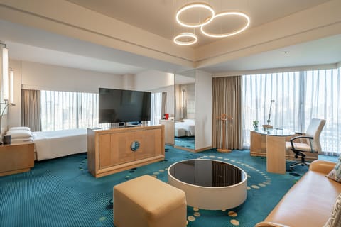 City View Suite | Select Comfort beds, minibar, in-room safe, desk