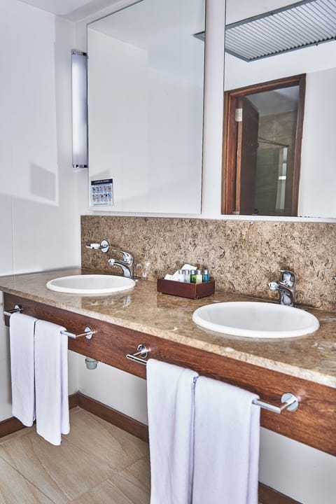 Junior Suite | Bathroom | Shower, eco-friendly toiletries, hair dryer, towels