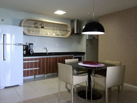 Deluxe Apartment, 2 Bedrooms, Partial Sea View | Private kitchen | Fridge, microwave, stovetop, coffee/tea maker