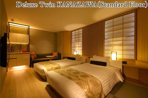 Deluxe Twin KANAZWA, Non Smoking, Exclusive Club Lounge Access (35sqm, Bed width 120cm) | Minibar, in-room safe, iron/ironing board, rollaway beds