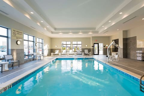 Indoor pool, open 6 AM to midnight, sun loungers