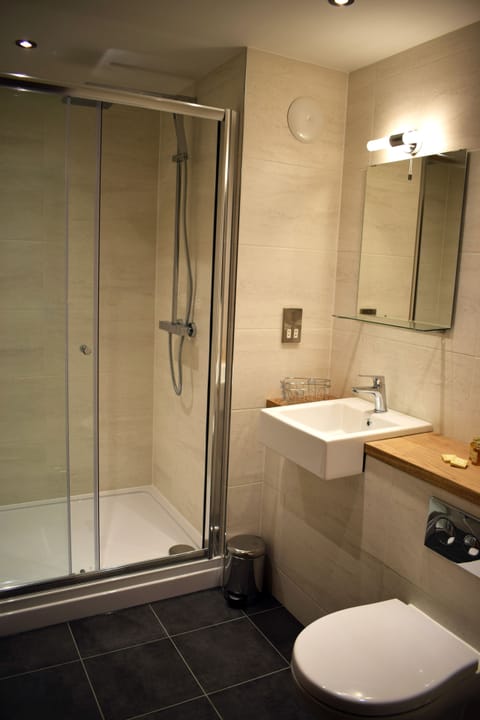 Twin Room | Bathroom | Designer toiletries, hair dryer, towels