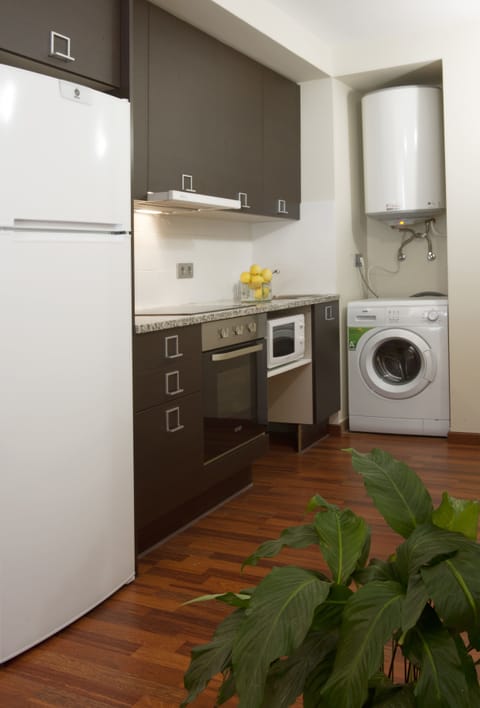 Superior Studio | Private kitchen | Fridge, microwave, oven, stovetop