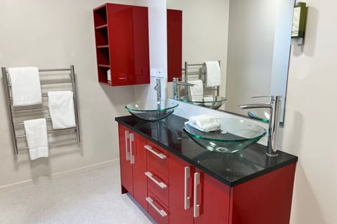 Suite, 1 Bedroom | Bathroom | Shower, free toiletries, hair dryer, towels