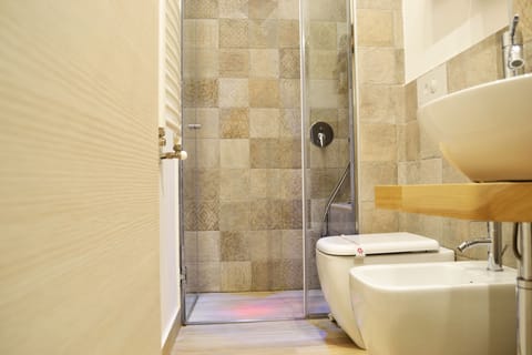 Double Room, Private Bathroom (external) | Bathroom | Shower, rainfall showerhead, free toiletries, hair dryer