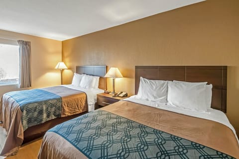 Standard Room, 2 Queen Beds, Non Smoking | In-room safe, desk, free WiFi, bed sheets