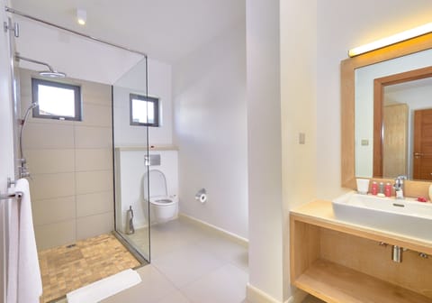 Luxury Villa, 3 Bedrooms, Pool View, Garden Area | Bathroom | Separate tub and shower, free toiletries, hair dryer, towels