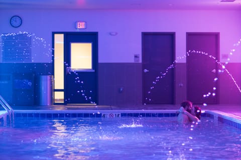 Indoor pool, open 8:00 AM to 10 PM, sun loungers