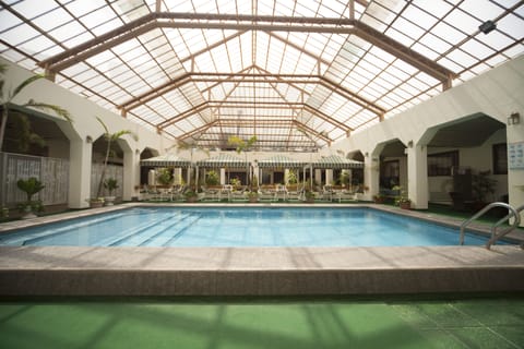 Indoor pool, open 6 AM to 10 PM, sun loungers