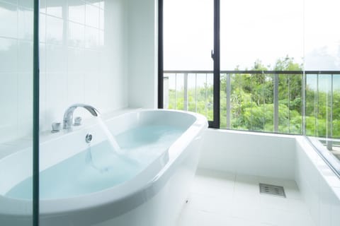 Superior Suite | Bathroom | Separate tub and shower, deep soaking tub, free toiletries, hair dryer