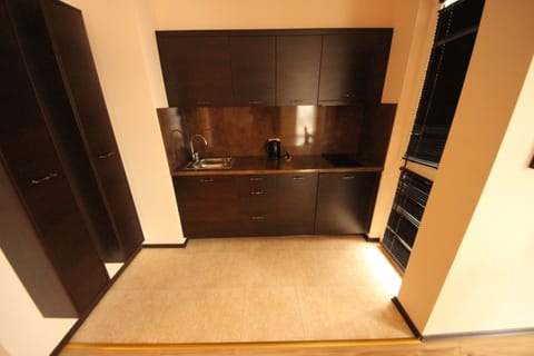 Classic Apartment (4 adults) | Private kitchenette | Fridge, stovetop, electric kettle, cookware/dishes/utensils