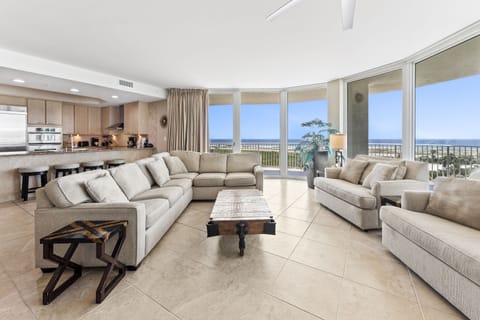 Comfort Condo, 3 Bedrooms, Balcony, Ocean View | Living room | 65-inch flat-screen TV with cable channels, TV