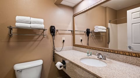 Suite, 1 King Bed, Non Smoking, Refrigerator & Microwave | Bathroom | Free toiletries, hair dryer, towels