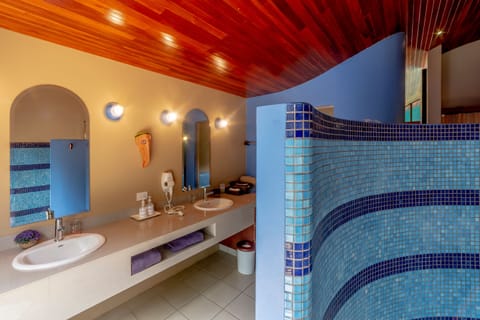 Ultra Plus Villa | Bathroom | Shower, eco-friendly toiletries, hair dryer, bathrobes