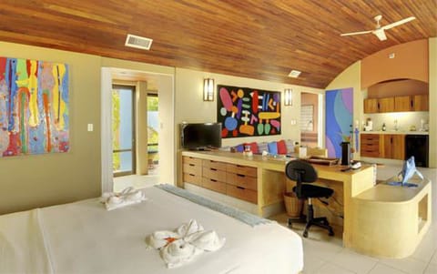 Beachfront Villa 1 King Bed plus 2 Sofa | Living area | LCD TV