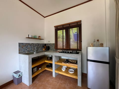 Garden Villa | Private kitchen | Fridge, coffee/tea maker