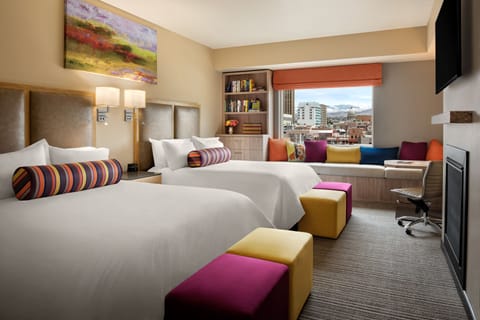 Standard Room, 2 Queen Beds, City View | Egyptian cotton sheets, premium bedding, down comforters, in-room safe