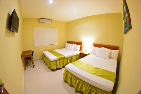 Twin Room, 2 Queen Beds | Desk, free WiFi, bed sheets