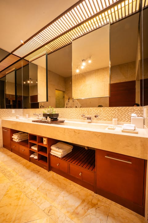 Superior Deluxe | Bathroom | Shower, rainfall showerhead, free toiletries, hair dryer