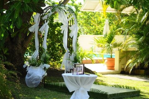 Outdoor wedding area