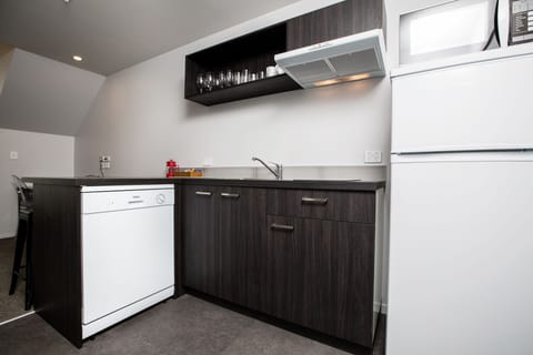 Double or Twin Room, 2 Bedrooms, Mezzanine | Private kitchenette | Full-size fridge, microwave, espresso maker, electric kettle