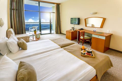 Standard Double Room, Sea View (Free Beach Package) | Minibar, desk, free WiFi, bed sheets