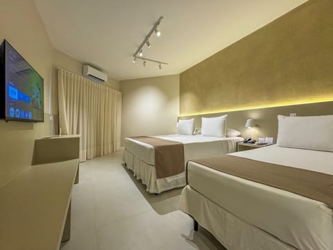 Premier Room, Multiple Beds, Non Smoking | Minibar, in-room safe, desk, laptop workspace