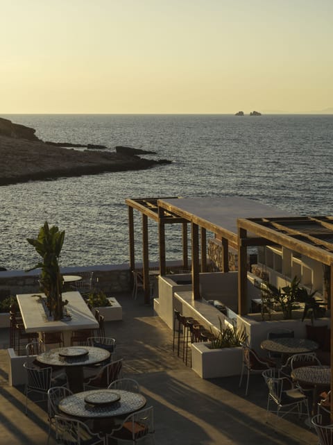 Breakfast, lunch, dinner served; Mediterranean cuisine, ocean views 